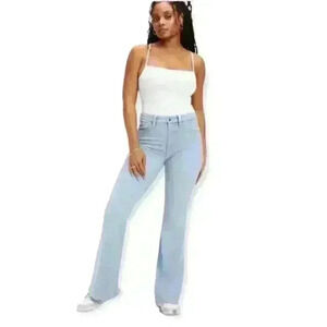 GOOD AMERICAN Good legs Flare Jeans In Indigo204 Size 12/31